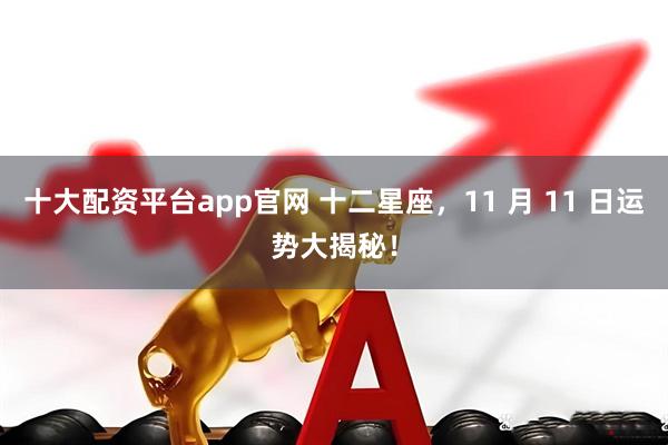 十大配资平台app官网 十二星座，11 月 11 日运势大揭秘！